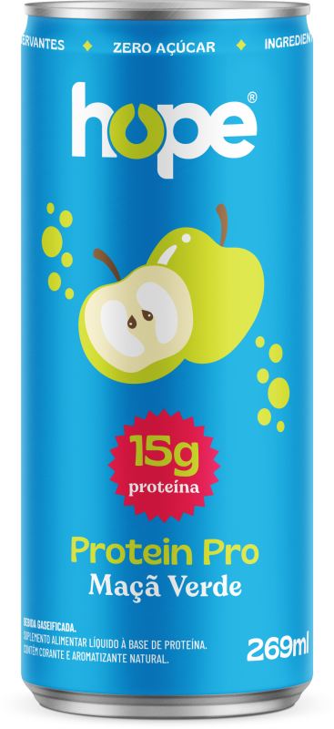 Lata Hope Protein Pro Maçã Verde 269 ml