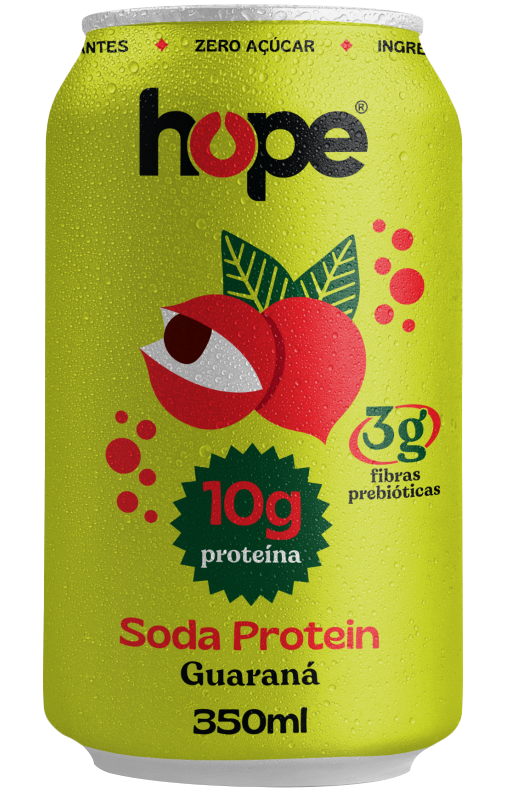 Lata Hope Soda Protein Guaraná 350 ml
