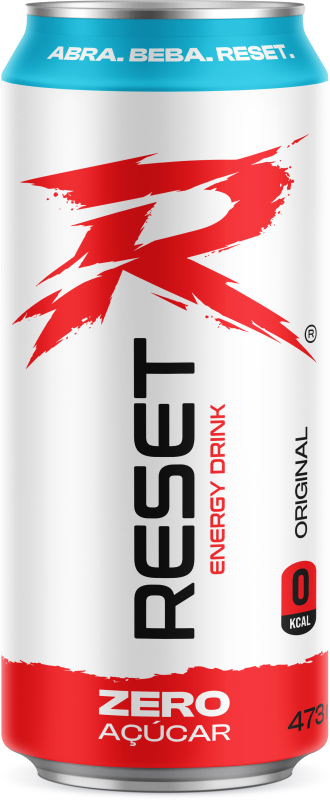 Lata Reset Energy Drink Zero Açúcar 473 ml